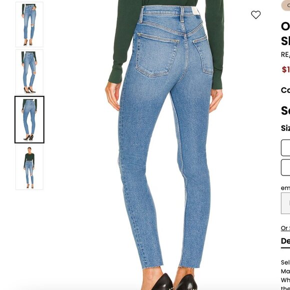 REDONE Originals 90s Ultra High Rise Skinny in Broken Through Size 27 - Picture 2 of 12
